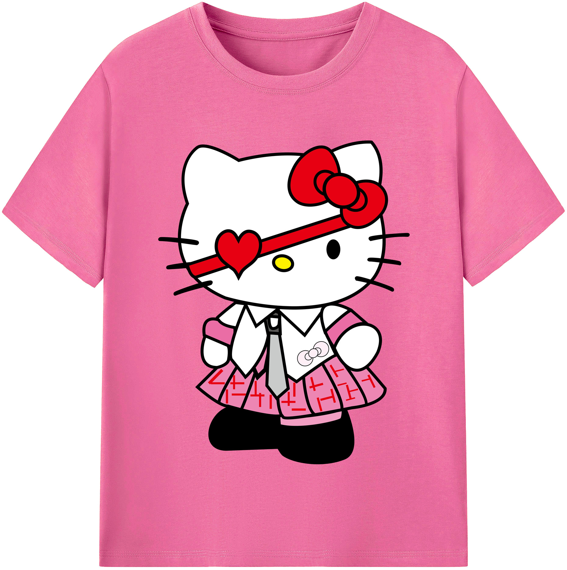 （画像用） Hello Kitty ハローキティ レディースカジュアルプリントTシャツ（綿100％）